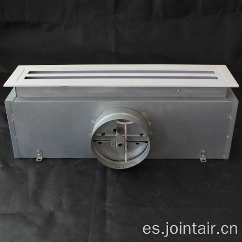 Difusor de aire lineal de suministro de aluminio con caja de plenum